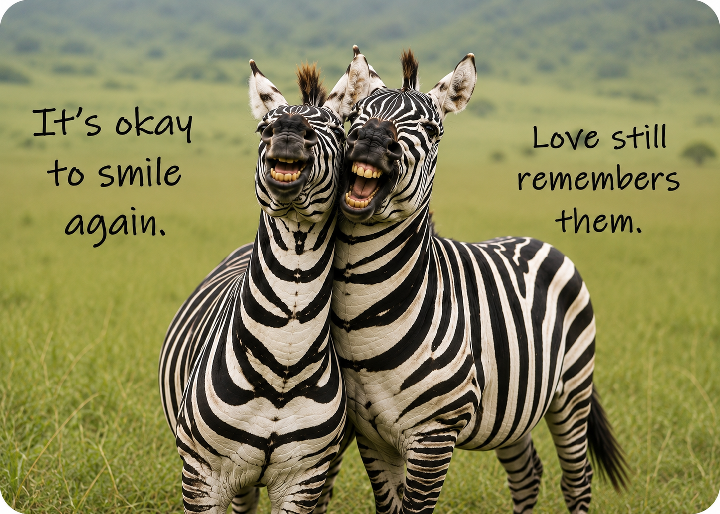Grief Buddy Cards™ Laughing Zebras