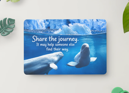 Beluga Whales – Share Your Journey – Magnet
