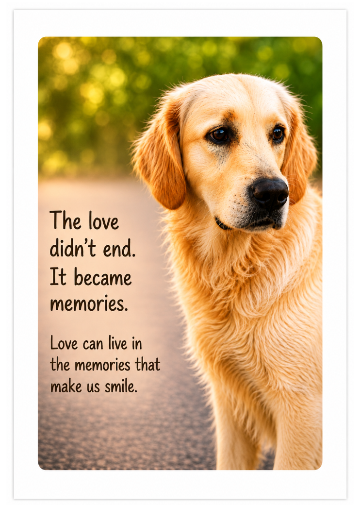 Grief Buddy Cards™ Golden Dog