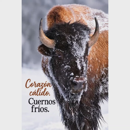 Bisonte – Corazón cálido. Cuernos fríos. – Imán