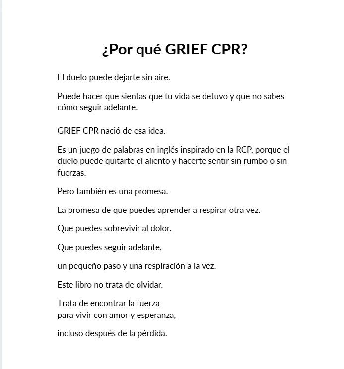 Grief CPR – Edición Digital en PDF – Español