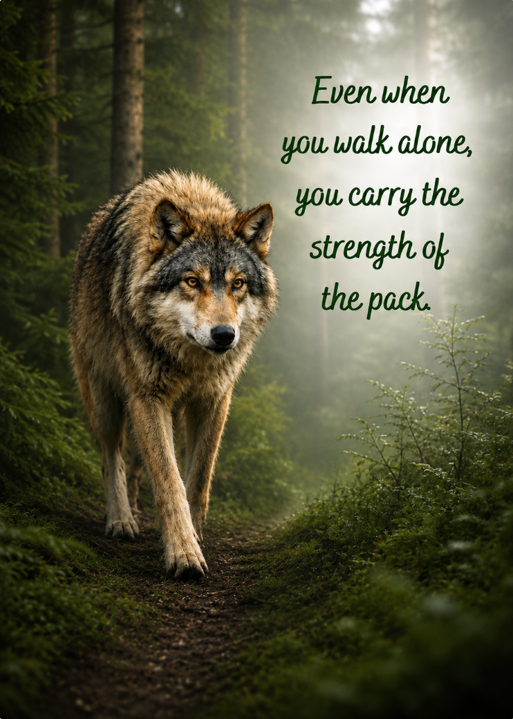 Grief Tuckaway Cards™ Wolf