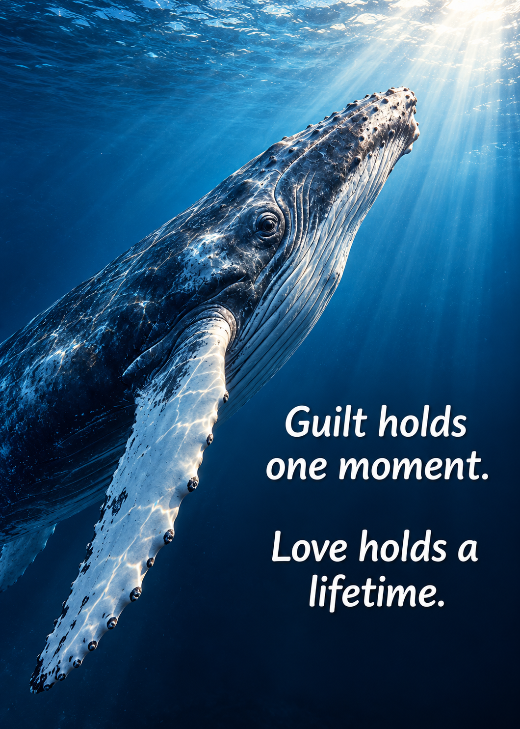 Humpback Whale – Guilt Holds a Moment. Love Holds a Lifetime – Magnet