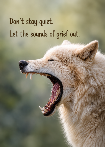 Grief Buddy Cards™ Wolf Sings
